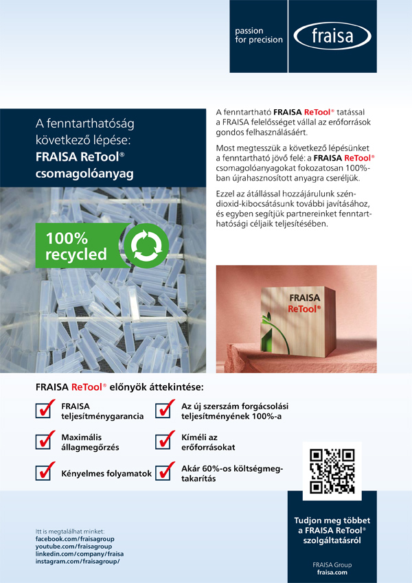 FRAISA ReTool® csomagolóanyag